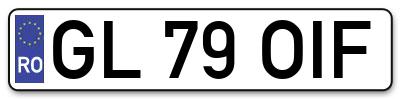Placuta inmatriculare numar auto  GL-79-OIF, GL 79 OIF, GL79OIF