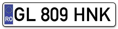 Placuta inmatriculare numar auto  GL-809-HNK, GL 809 HNK, GL809HNK