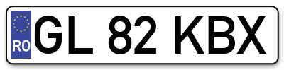 Placuta inmatriculare numar auto  GL-82-KBX, GL 82 KBX, GL82KBX