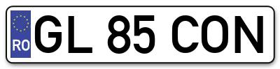 Placuta inmatriculare numar auto  GL-85-CON, GL 85 CON, GL85CON