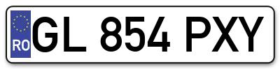 Placuta inmatriculare numar auto  GL-854-PXY, GL 854 PXY, GL854PXY