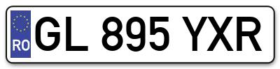 Placuta inmatriculare numar auto  GL-895-YXR, GL 895 YXR, GL895YXR