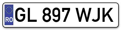Placuta inmatriculare numar auto  GL-897-WJK, GL 897 WJK, GL897WJK