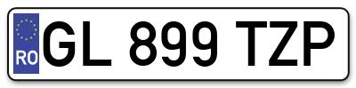 Placuta inmatriculare numar auto  GL-899-TZP, GL 899 TZP, GL899TZP