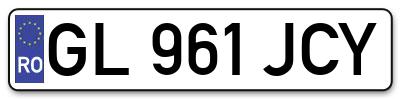 Placuta inmatriculare numar auto  GL-961-JCY, GL 961 JCY, GL961JCY