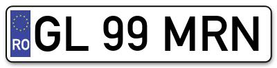 Placuta inmatriculare numar auto  GL-99-MRN, GL 99 MRN, GL99MRN