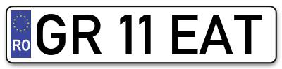Placuta inmatriculare numar auto  GR-11-EAT, GR 11 EAT, GR11EAT