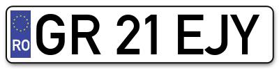 Placuta inmatriculare numar auto  GR-21-EJY, GR 21 EJY, GR21EJY