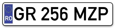 Placuta inmatriculare numar auto  GR-256-MZP, GR 256 MZP, GR256MZP