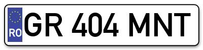Placuta inmatriculare numar auto  GR-404-MNT, GR 404 MNT, GR404MNT