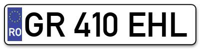 Placuta inmatriculare numar auto  GR-410-EHL, GR 410 EHL, GR410EHL