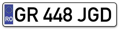Placuta inmatriculare numar auto  GR-448-JGD, GR 448 JGD, GR448JGD