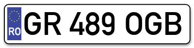 Placuta inmatriculare numar auto  GR-489-OGB, GR 489 OGB, GR489OGB