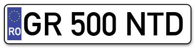 Placuta inmatriculare numar auto  GR-500-NTD, GR 500 NTD, GR500NTD