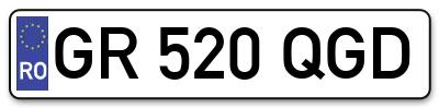 Placuta inmatriculare numar auto  GR-520-QGD, GR 520 QGD, GR520QGD
