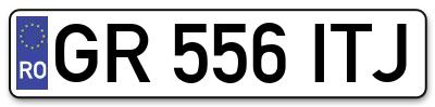 Placuta inmatriculare numar auto  GR-556-ITJ, GR 556 ITJ, GR556ITJ