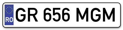 Placuta inmatriculare numar auto  GR-656-MGM, GR 656 MGM, GR656MGM
