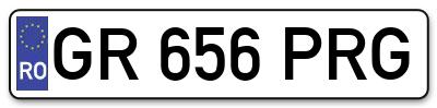 Placuta inmatriculare numar auto  GR-656-PRG, GR 656 PRG, GR656PRG