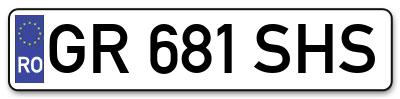 Placuta inmatriculare numar auto  GR-681-SHS, GR 681 SHS, GR681SHS