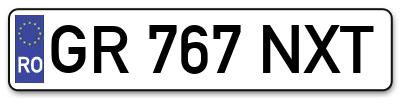 Placuta inmatriculare numar auto  GR-767-NXT, GR 767 NXT, GR767NXT