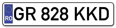 Placuta inmatriculare numar auto  GR-828-KKD, GR 828 KKD, GR828KKD