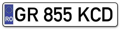 Placuta inmatriculare numar auto  GR-855-KCD, GR 855 KCD, GR855KCD