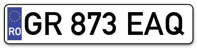Placuta inmatriculare numar auto  GR-873-EAQ, GR 873 EAQ, GR873EAQ