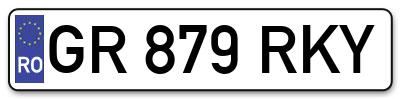 Placuta inmatriculare numar auto  GR-879-RKY, GR 879 RKY, GR879RKY