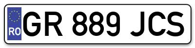 Placuta inmatriculare numar auto  GR-889-JCS, GR 889 JCS, GR889JCS