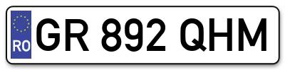 Placuta inmatriculare numar auto  GR-892-QHM, GR 892 QHM, GR892QHM
