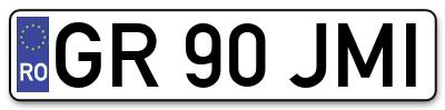 Placuta inmatriculare numar auto  GR-90-JMI, GR 90 JMI, GR90JMI