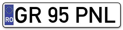 Placuta inmatriculare numar auto  GR-95-PNL, GR 95 PNL, GR95PNL