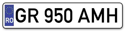 Placuta inmatriculare numar auto  GR-950-AMH, GR 950 AMH, GR950AMH