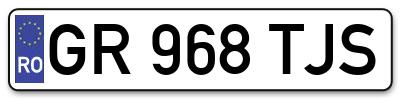 Placuta inmatriculare numar auto  GR-968-TJS, GR 968 TJS, GR968TJS