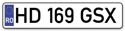 Placuta inmatriculare numar auto  HD-169-GSX, HD 169 GSX, HD169GSX