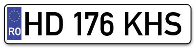 Placuta inmatriculare numar auto  HD-176-KHS, HD 176 KHS, HD176KHS