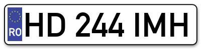 Placuta inmatriculare numar auto  HD-244-IMH, HD 244 IMH, HD244IMH