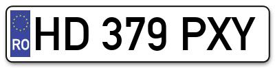Placuta inmatriculare numar auto  HD-379-PXY, HD 379 PXY, HD379PXY