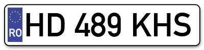 Placuta inmatriculare numar auto  HD-489-KHS, HD 489 KHS, HD489KHS