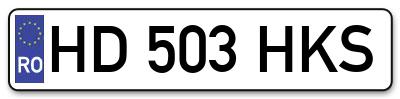 Placuta inmatriculare numar auto  HD-503-HKS, HD 503 HKS, HD503HKS