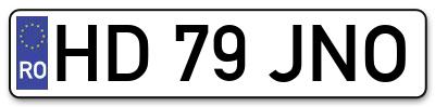 Placuta inmatriculare numar auto  HD-79-JNO, HD 79 JNO, HD79JNO