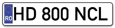 Placuta inmatriculare numar auto  HD-800-NCL, HD 800 NCL, HD800NCL