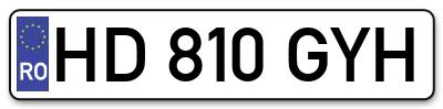 Placuta inmatriculare numar auto  HD-810-GYH, HD 810 GYH, HD810GYH