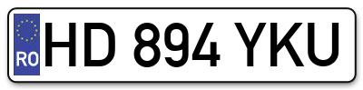 Placuta inmatriculare numar auto  HD-894-YKU, HD 894 YKU, HD894YKU