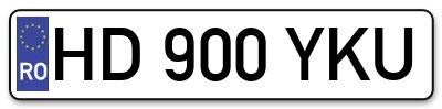Placuta inmatriculare numar auto  HD-900-YKU, HD 900 YKU, HD900YKU