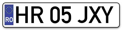 Placuta inmatriculare numar auto  HR-05-JXY, HR 05 JXY, HR05JXY
