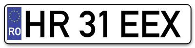 Placuta inmatriculare numar auto  HR-31-EEX, HR 31 EEX, HR31EEX