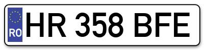 Placuta inmatriculare numar auto  HR-358-BFE, HR 358 BFE, HR358BFE