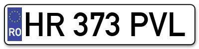 Placuta inmatriculare numar auto  HR-373-PVL, HR 373 PVL, HR373PVL