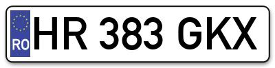 Placuta inmatriculare numar auto  HR-383-GKX, HR 383 GKX, HR383GKX